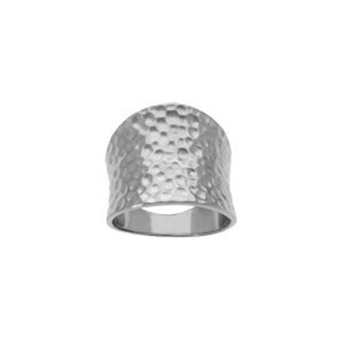 Bague Acier Large Martelée