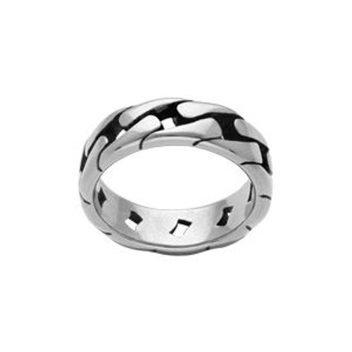 Bague Acier Patinée Maille