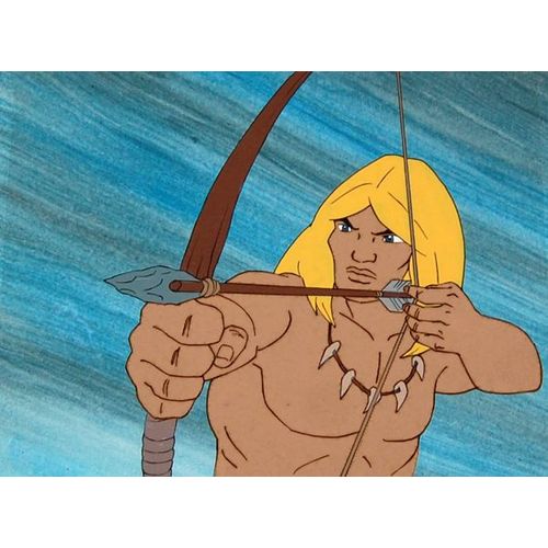 Cellulo Original Rahan Fils Des Ages Farouches Anime Cel Rahan Archer 1986