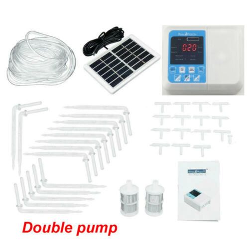 Système d'irrigation automatique solaire Calendrier réglable Vacances Plante Abreuvoir Pour Jardin Domestique 15 Goutte à goutte