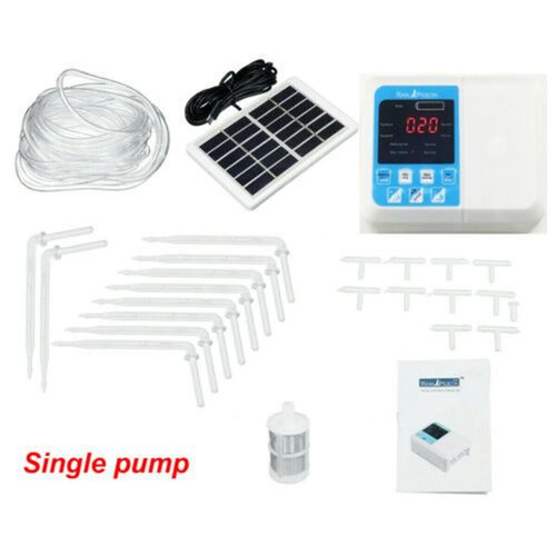 Système d'irrigation automatique solaire Calendrier réglable Vacances Plante Abreuvoir Pour Jardin Domestique 10 Goutte à goutte