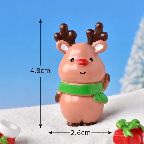 Thème de Noël bricolage Mini Figurine miniature Jardin Déco Père Noël Bonhomme de neige Micro paysage pour Noël Décor 3 Vagues