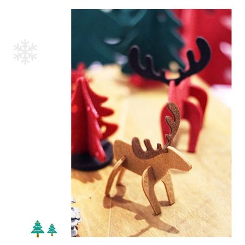 Ornement de Noël bricolage feutre jouets Beau bonhomme de neige Elk Figurines de bureau pour la maison Salon chambre à coucher Décoration Nouveau