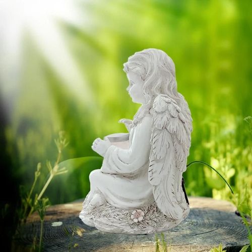 Statue d'ange solaire moderne simple résine artisanat mignon fille figurines pour la maison salon chambre à coucher décoration Nouveau