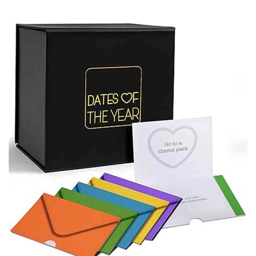 Unique 52 Semaines Date Enveloppe Boîte Significatif Romantique Surprises Cas Cadeau Pour Couple
