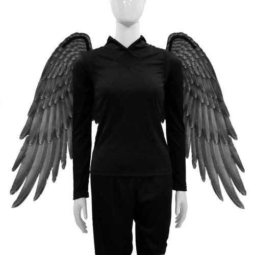 Halloween 3D Ange Diable Grande Aile Carnaval Fête Performance Prop Pour Hommes Femmes Noir
