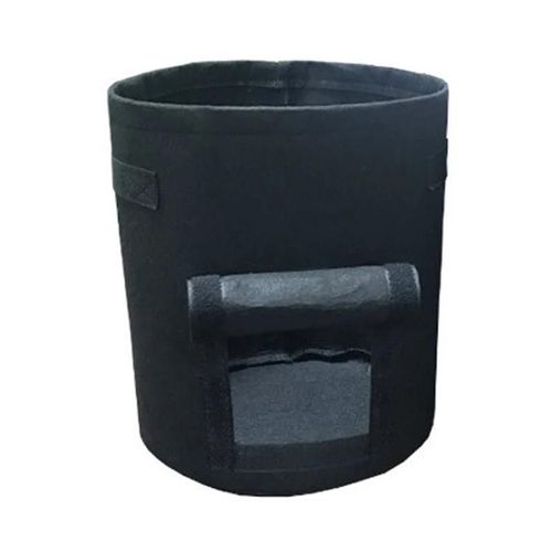 Sac de culture de pommes de terre avec poignées et rabat d'accès Sacs en tissu non tissé respirant pour plantes de jardin Légumes Tomates Noir,Petit 4 gallons
