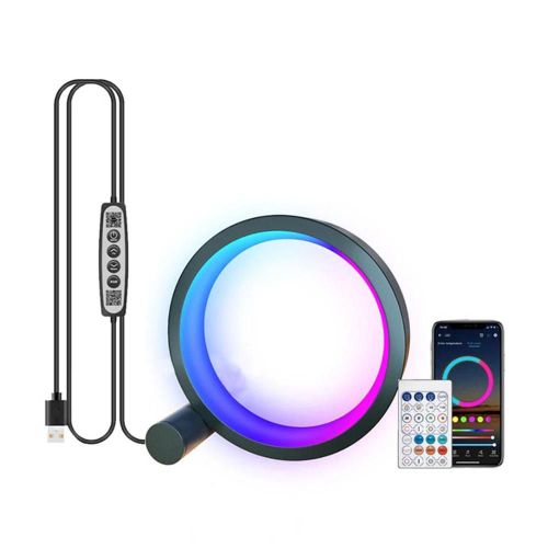 Veilleuse Led Intelligente Rgb Atmosphère De Bureau Lampe De Bureau Pour La Décoration De Chevet De Chambre À Coucher Petit