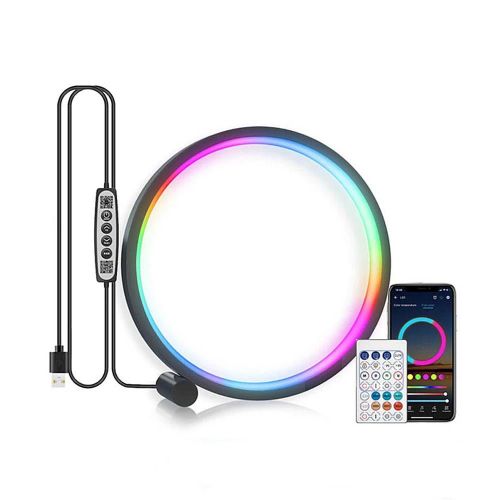 Veilleuse Led Intelligente Rgb Atmosphère De Bureau Lampe De Bureau Pour Chambre À Coucher Décoration De Chevet Grand