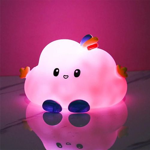 Super Mignon Nuage Led Veilleuse Lampe De Chevet Créative Ornement De Bureau Personnalisé Pour La Maison Salon Chambre Rose