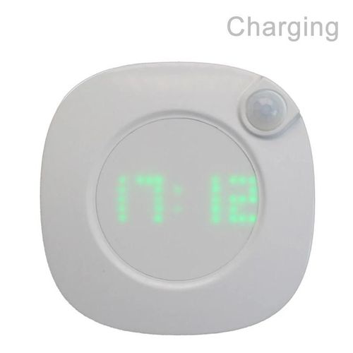 Veilleuse Intelligente Led Corps Humain Induction Temps D'affichage Applique Murale Magnétique Pour La Charge De La Chambre À Coucher