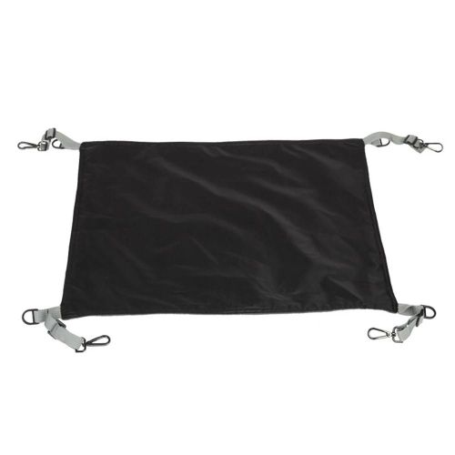 Chaise Hamac Pour Chat Suspendue Lit Doux Pour Animaux De Compagnie Tapis Frais / Chaud Avec Sangle Réglable Coussin De Repos Noir