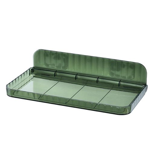 Étagère Murale Pliable Sans Perçage Étagère De Cuisine Étanche Pour Cuisine Vert Transparent
