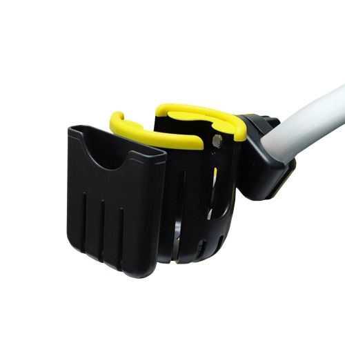 Tasse Universelle Téléphone Porte-Gobelets Pour Poussettes Porte-Gobelet Réglable À 360 Degrés Noir Jaune
