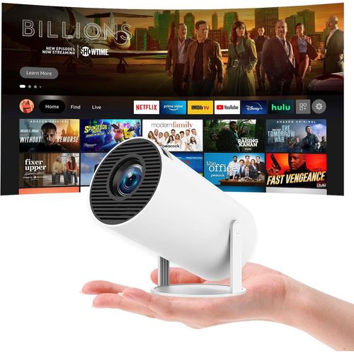 Mini Projecteur 4K Videoprojecteur Portable Projecteur Video Wifi 6 Android 11 Retroprojecteur 1080P Full Hd Supporté Pour Téléphone Pc Lap Hdmi Home Cinéma 180° Rotation (Hy300Pro)