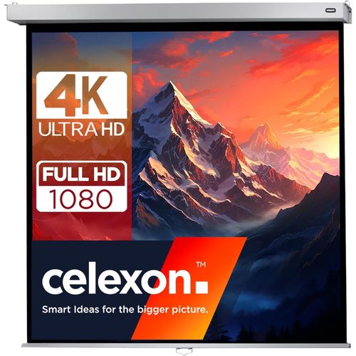 Pro Plus Écran Manuel 90"" | 160X160 Cm 1 1 | Écran 4K, Full-Hd Extensible Manuellement Pour Les Présentations De Bureau Et Le Home Cinéma | Montage Mural & Au Plafond