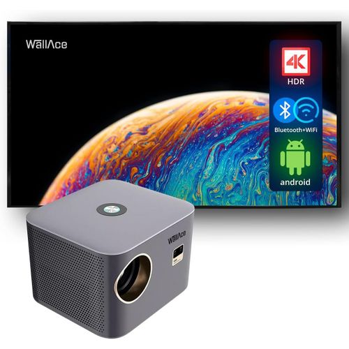 Projecteur 4K Saturn Q9, 650 Ansi, Wifi Bluetooth, Android Projecteur Avec Résolution Native Full Hd1080P, Autofocus Et Correction Trapézoïdale