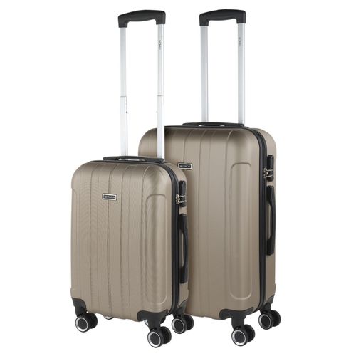 Set De 2 Valises Rigides Chariot 4 Roues 55/65 Cm ABS. Résistant Et Léger. Poignées De Cadenas. Ryanair Et Medium À Faible Cabine. Étudiant 771115