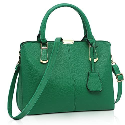 Pahajim classique sac a main femme a la mode luxe bandouliere grand jolie sac bandouliere femme sac a epaule pour les affaires, le shopping et les voyages - Vert - Taille unique
