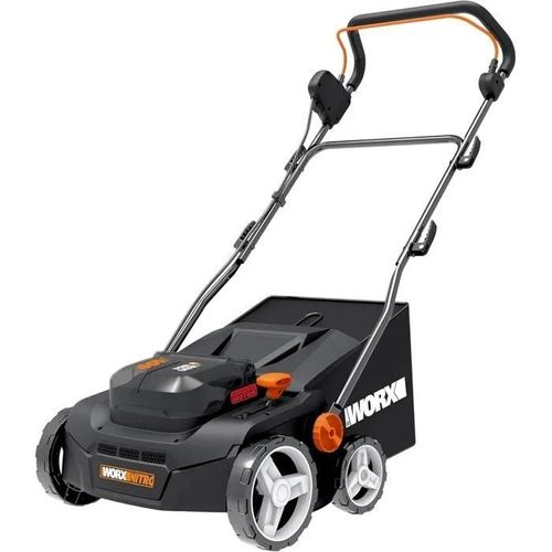 Scarificateur et aérateur sans fil 40V ¿ WG855E.9, 36 cm, 400 m², bac 40L, sans batterie