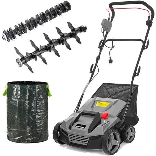 Scarificateur / Émousseur électrique 2-en-1 ¿ 1800W, 38 cm, profondeur réglable 5 niveaux