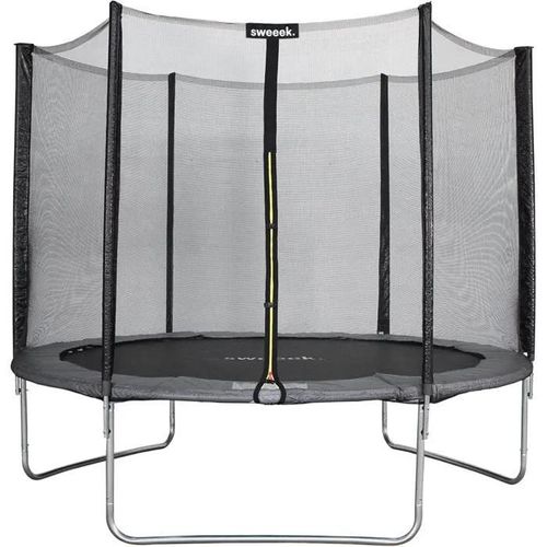Trampoline Rond Ø 305cm Gris Avec Son Filet De Protection
