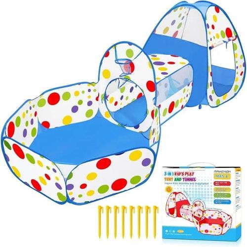 Tente Tunnel Enfant, 3 En 1 Pop Up Piscine A Balle Pour Pliable Maison De Jeu Jeux Pour Bébé