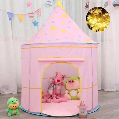 Tente De Jeu Pour Enfants Avec Étoiles Lumineuses Tipi Tente De Jeu Château De Princesse Tente Pour Intérieur Et Extérieur
