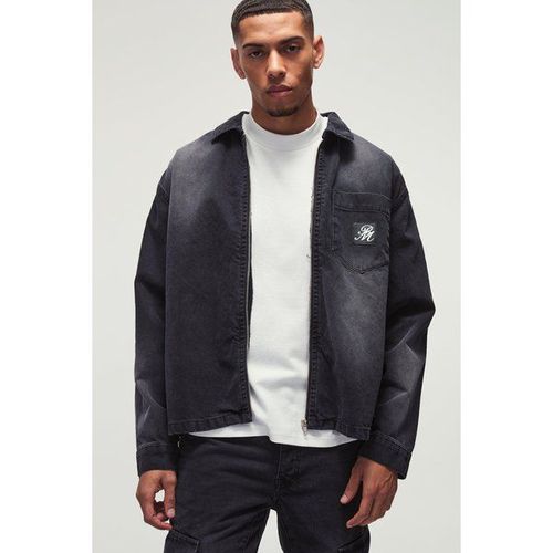 Chemise Oversize Zippée En Jean Homme - Bleu - L, Bleu