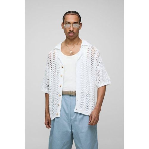 Chemise Oversize À Coutures Apparentes Homme - Blanc - Xl, Blanc