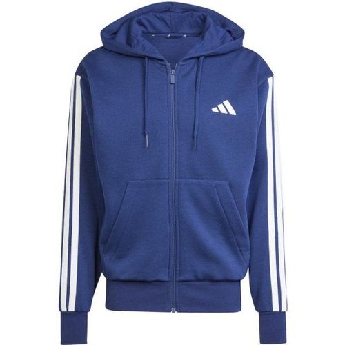 Adidas 3 Stripes Fleece Full Zip Hoodie Veste À Capuche Taille S, Bleu