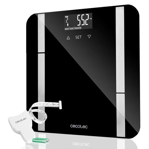 Checarzhn-Pèse-Personne Surface Precision 9750 Smart Healthy,Fonction De Bio-Impédance,Connectivité Via Bluetooth Et Surface En Verre Trempé (Serie 9400,Noir)