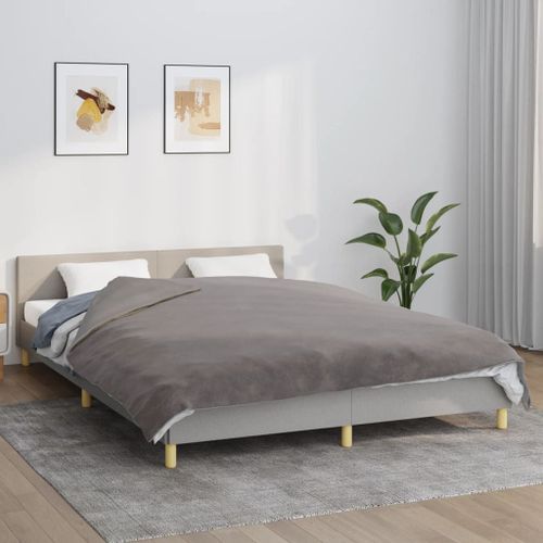 Vidaxl Couverture Lestée Avec Housse Gris 200x225 Cm 13 Kg Tissu