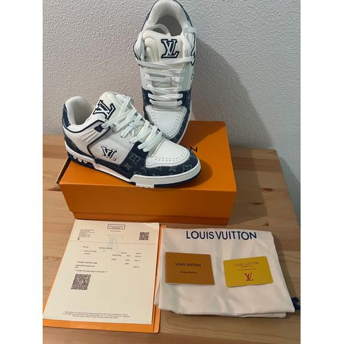 Sneakers Louis Vuitton Lv Trainer Denim Monogram  Taille 44