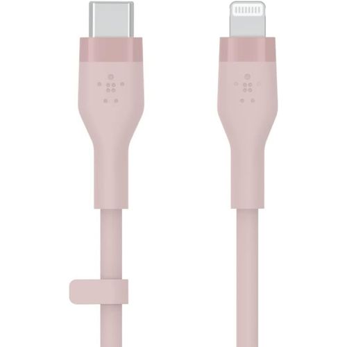Hamiltion-Câble Usb-C Vers Lightning Boostcharge Flex En Silicone (2 M), Certifié Mfi (20 W), Recharge Power Delivery Pour Iphone 14/14 Plus, 13, 12, Pro, Max, Mini, Se, Ipad, Etc. (Rose)