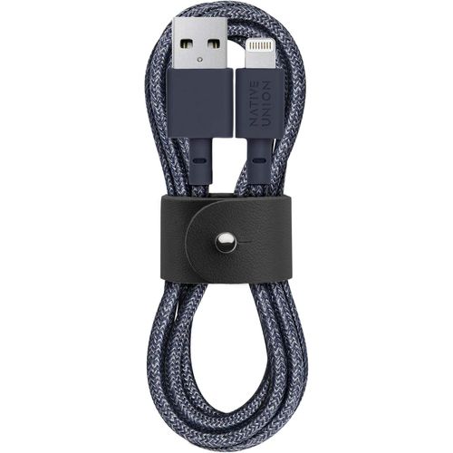 Hamiltion-Belt Câble Usb-A Vers Lightning-Câble Renforcé Ultra-Résistant 4¿ [Certifié Mfi] Compatible Avec Iphone 14, Iphone 13 Et Versions Antérieures (Indigo)