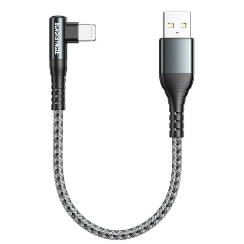 Hamiltion-Câble Iphone Court 30cm, Cable Chargeur Iphone [Certifié Mfi] Nylon Câble Lightning Charge Rapide Angle Droit Fil Pour Iphone 14 13 12 11 Pro Max Mini Xr Xs X 8 7 6 Plus 5s Se 2020