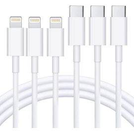Hamiltion-Câble Usb C Vers Lightning 0.9M, Lot De 3 [Mfi Certifié] Iphone Charge Rapide Câble, Usb C Charge Pour Iphone 14/13/13Pro/12/12 Pro Max/12 Mini/11/11Pro/Xs/Xr/X/8/ 8Plus /Ipad, Blanc