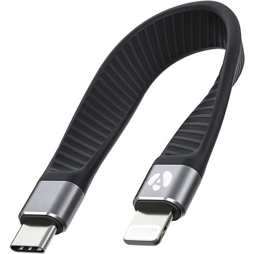 Hamiltion-Câble Court Afterplug Usb C Vers Lightning (5 Pouces), Chargeur Rapide Certifié Mfi Pour Iphone Et Ipad [Ne Prend Pas En Charge L'audio Dac Et La Série Iphone 15]