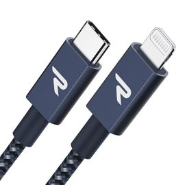Hamiltion-Câble Usb C Vers Lightning 2M Mfi Certifié, Câble Lightning Usb C Power Delivery Nylon Tressé Pour Iphone 14/13/12/11/11 Pro/Xs/Xr/X/8, Ipad Mini 5, Ipad Air 2019-Bleu Marine