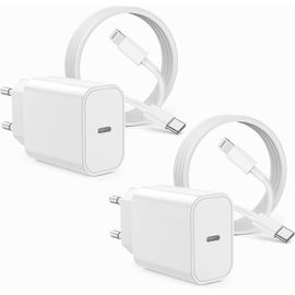 Hamiltion-4-Pack Iphone Chargeur Rapide Original Et 3M Câble Usb C To Lightning,[Mfi Certifié] 20W Chargeur Iphone 13 14 Secteur Type C Adaptateur Pour Iphone 14 Plus/13 Pro Max/12 Mini/11 Pro/Xr/Xs/