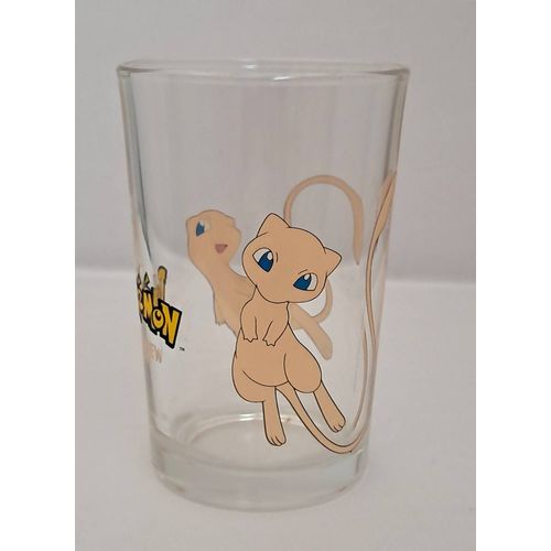Neuf Verre Pokemon Mew Eau Moutarde Licence Nintendo Amora Maille