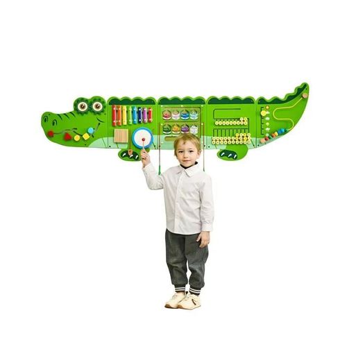 Panneaux Muraux d'Activités Crocodile-VEVOR-9 Jeux-Jouet Mural Sensoriel Montessori pour Enfants 3-12 ans