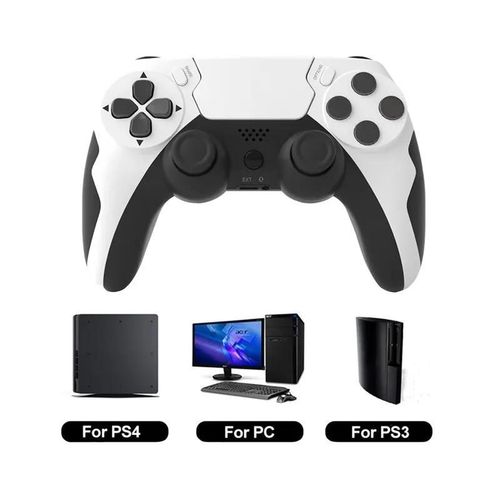 Gaminalbanp48-Manette De Jeu Sans Fil Avec Gyroscope À Six Axes, Manette De Jeu Pour Ps4, Console Ps3, Gagne 7, 8, 10 Touristes, Vibration Pc Joystick Bleu Noir