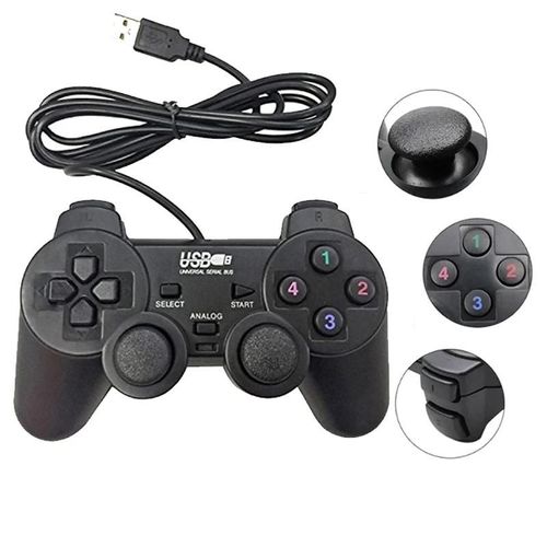 Contrôleur De Manette De Jeu Filaire Pour Joystick Pour Playstation 2 Vibration Choc Joypad Filaire Usb Pc Contrôle Winxp/Win7/Win8/Win10 Pour Pc 2 Pc
