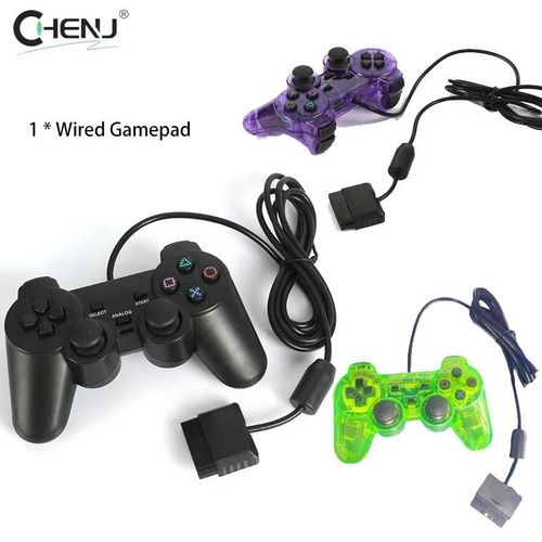 Manette De Jeu À Connexion Filaire Durable Pour Ps2, Joystick Pour Psx, 1 Pièce Green