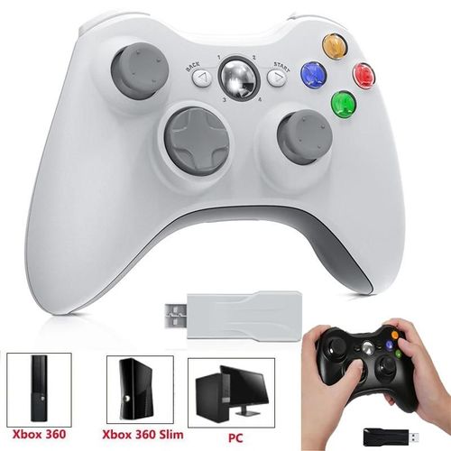 Manette De Jeu Vidéo Sans Fil/Filaire, Pour Xbox 360/Slim/Elite/Winodow, Contrôleur De Jeu 2.4g, Pc, Joystick 6 Axes, Double Vibration Green China
