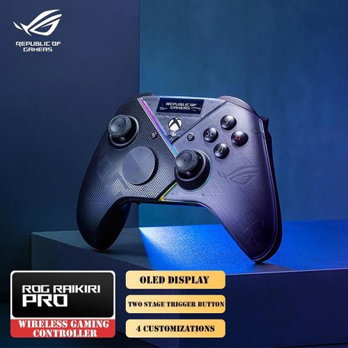 Bali Rog-Manette De Jeu Sans Fil Raikiri Pro Pc, Manettes De Jeu Oled, Connectivité Polyvalente, Adaptée Aux Joueurs Xbox Series X, 2.4g Black
