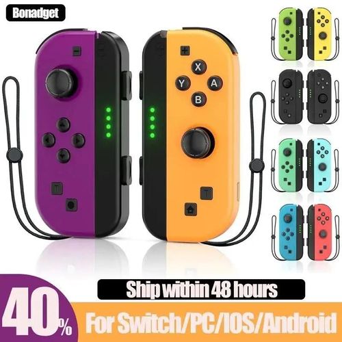 Joycons Manette De Jeu Pour Nintendo Switch//Lite/Oled/Ios/Android Contrôleur Sans Fil Bluetooth Joystick Avec Consoles De Jeux Vidéo Trubo G