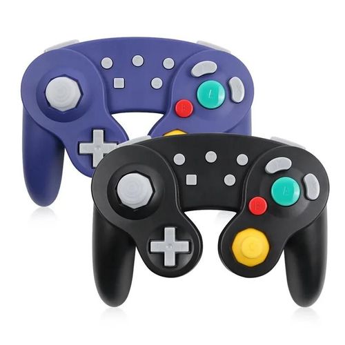 Contrôleur Filaire Pour Poignée De Jeu Switch Gamecube, Joystick À Double Vibration Adapté Au Bâton De Fonctionnement De La Machine Nintendo Ngc/Gc Bleu